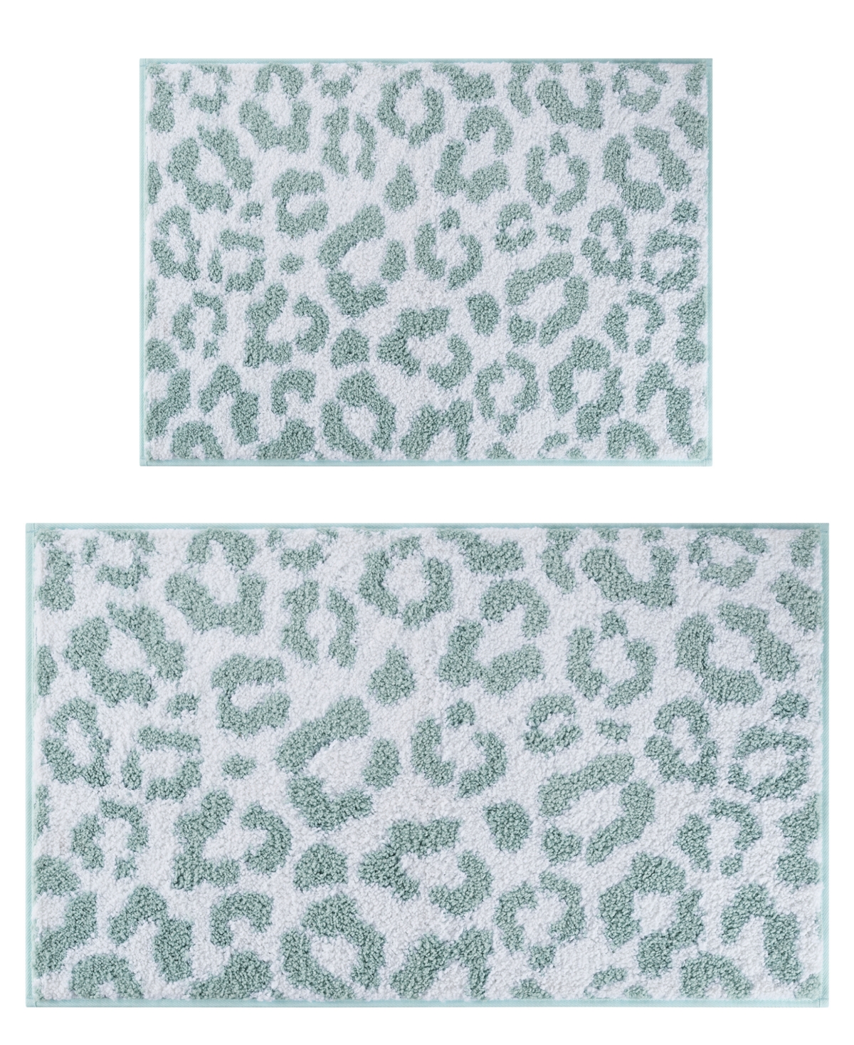 Juicy Couture Ombre Leopard 2-piece Bath Rug Set Bedding In Teal