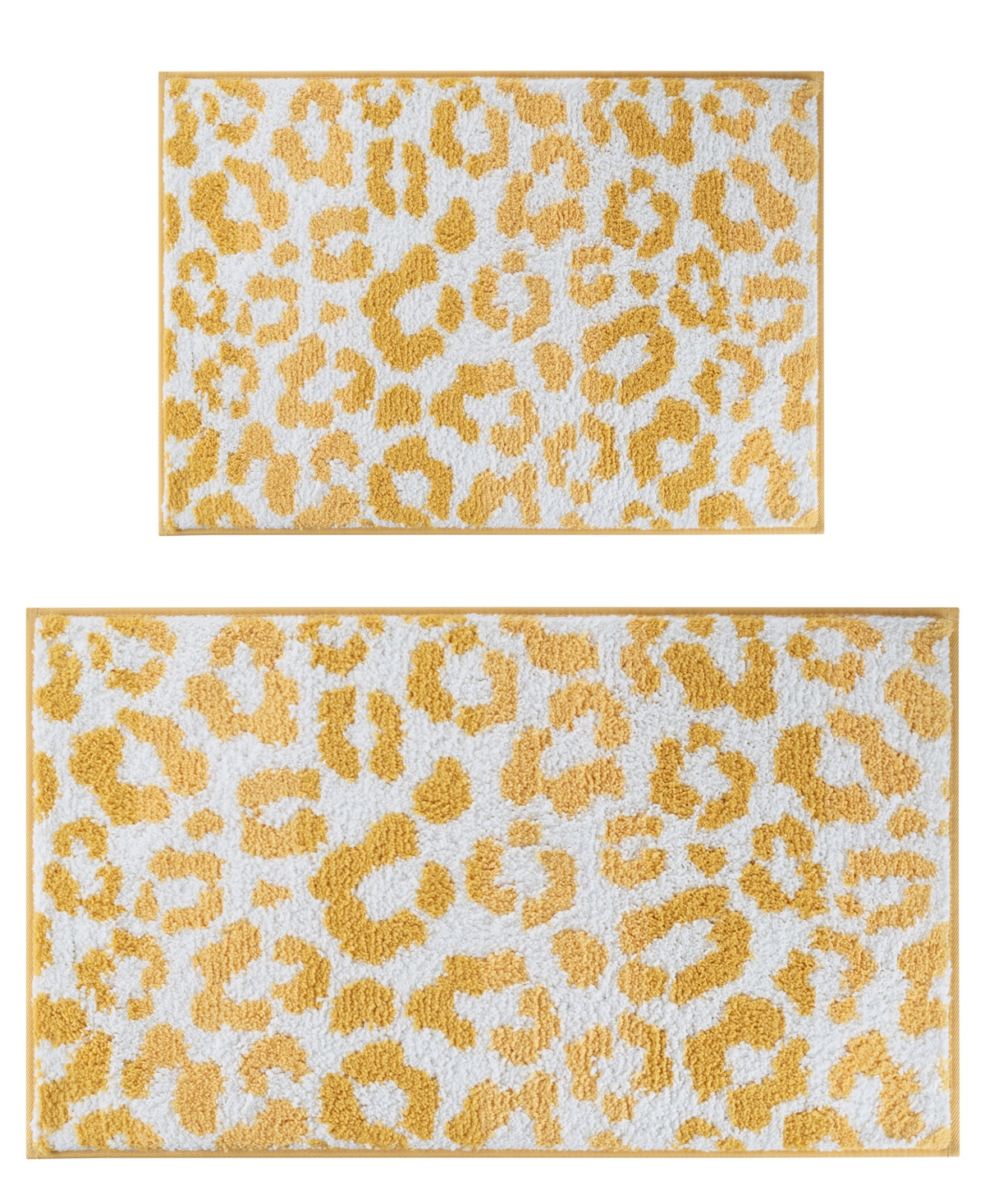 Juicy Couture Ombre Leopard 2-piece Bath Rug Set Bedding In Yellow