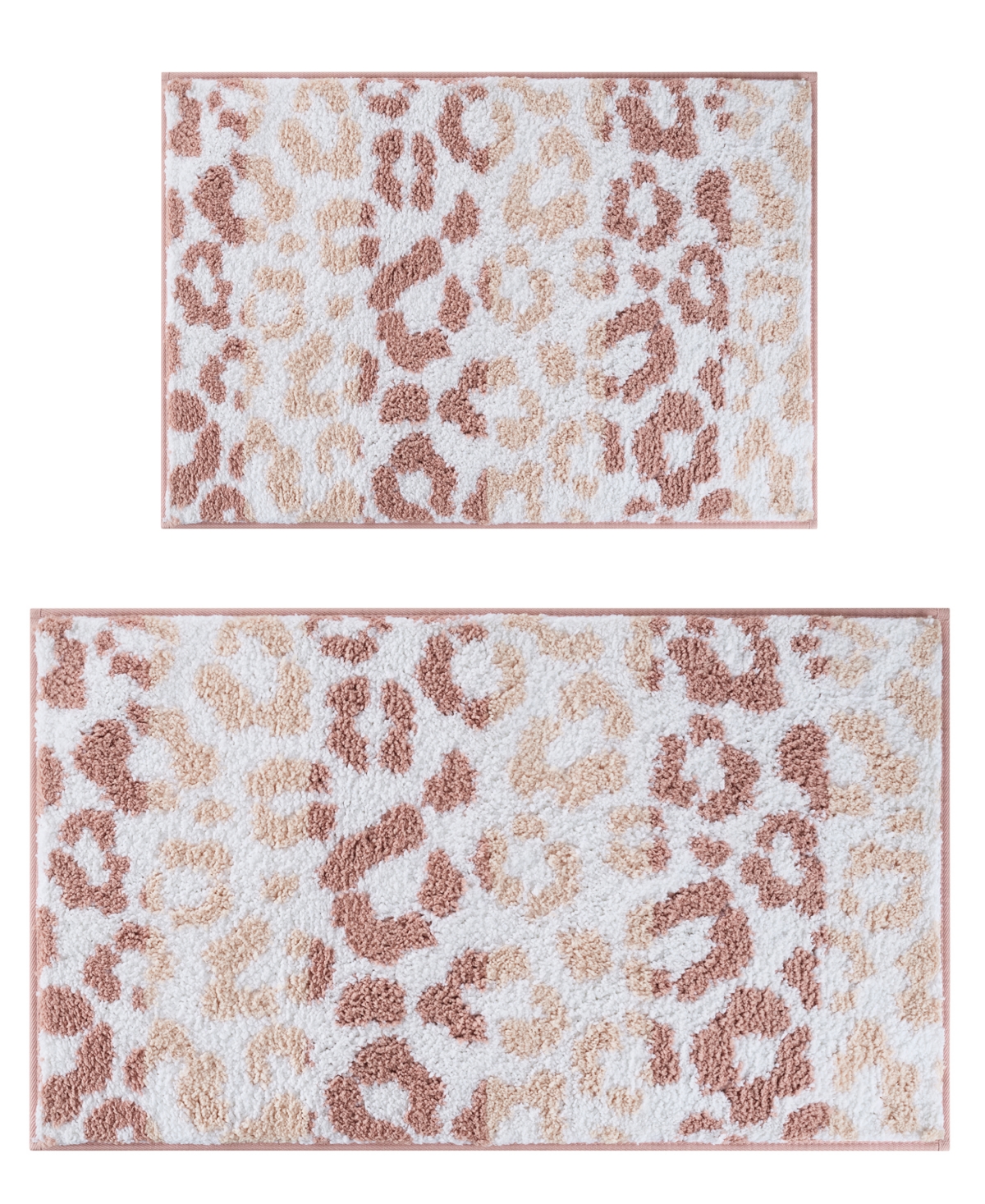 Juicy Couture Ombre Leopard 2-piece Bath Rug Set Bedding In Pink