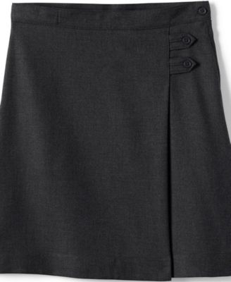 Big Girls School Uniform Solid A-line Skirt Below the Knee