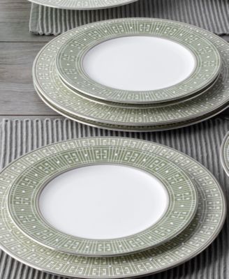 Infinity Green Platinum 4 Piece Salad Plate Set, Service for 4