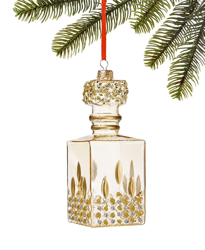 Holiday Lane Shine Bright Perfume Bottle Ornament, Created for Macy's