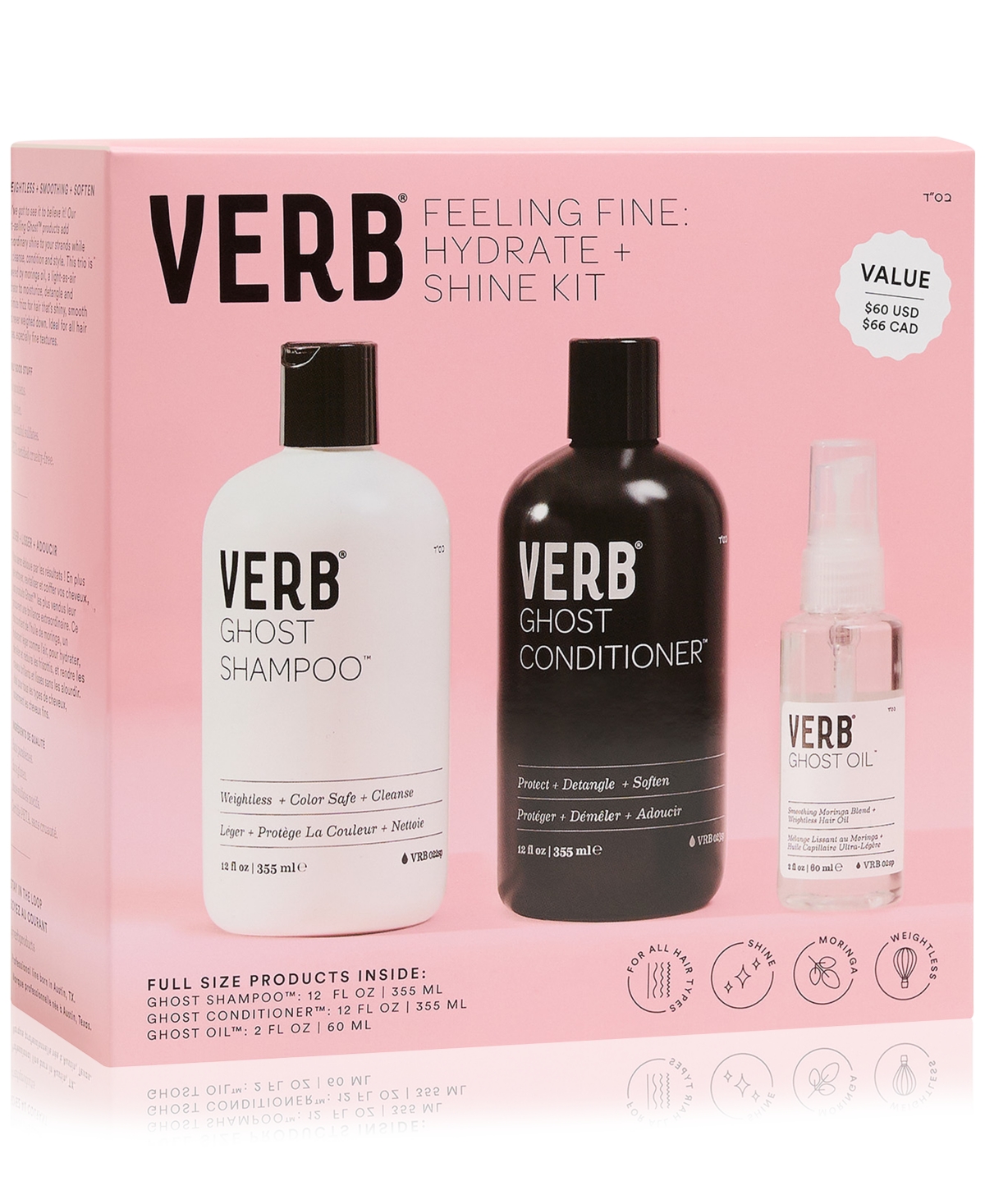 VERB 3-PC. FEELING FINE HYDRATE & SHINE SET