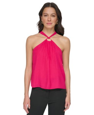 DKNY - Women's Sleeveless Crossover Top
