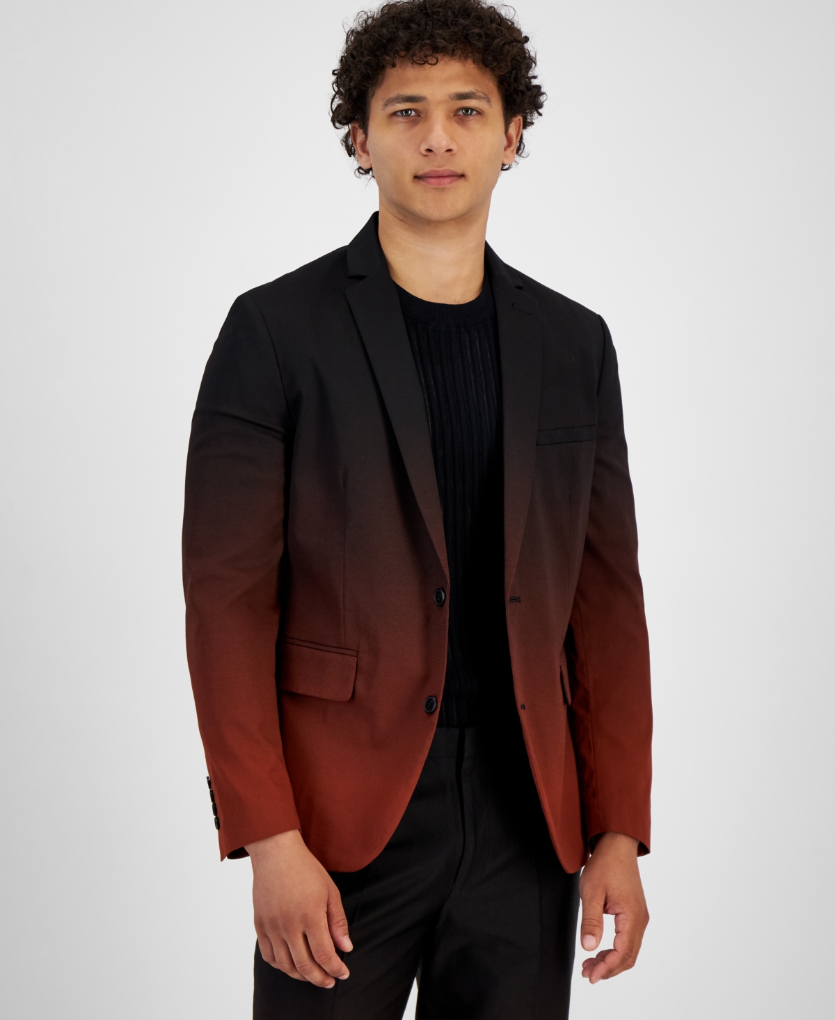 Inc International Concepts Men's Ombre Slim-fit Blazer, Created For Macy's In Brandy Brown