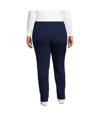 Women's Plus Size Starfish Mid Rise Knit Denim Straight Jeans