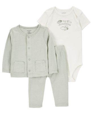 Carter's Baby Boys Or Baby Girls Cardigan, Bodysuit And Pants, 3 Piece ...