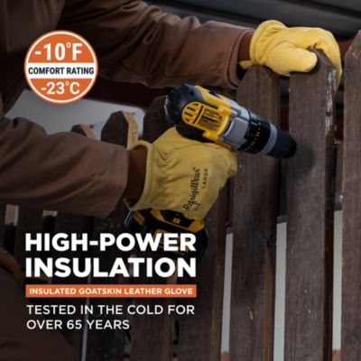 Men's Insulated Leather Gloves - Warm, Durable, High-Performance Cold Weather Work Gloves