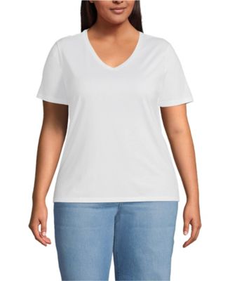 Plus Size Supima Cotton V-Neck T-Shirt