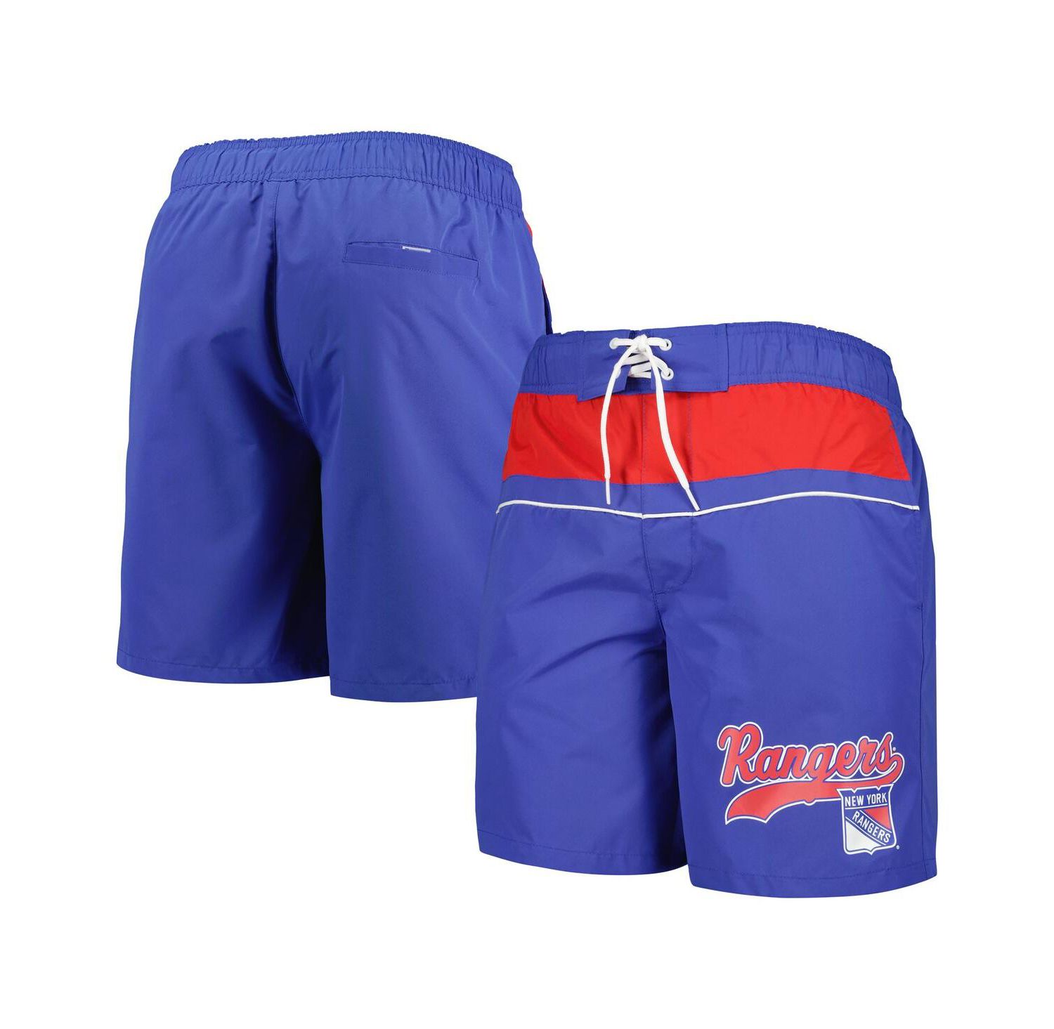 Men's Blue New York Rangers Freestyle Volley Swim Shorts