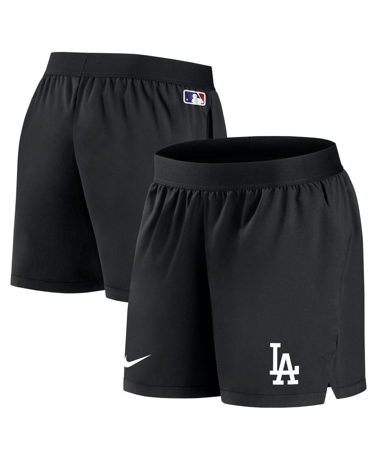 Shop Nike Women's  Black Los Angeles Dodgers Authentic Collection Team Performance Shorts In Black