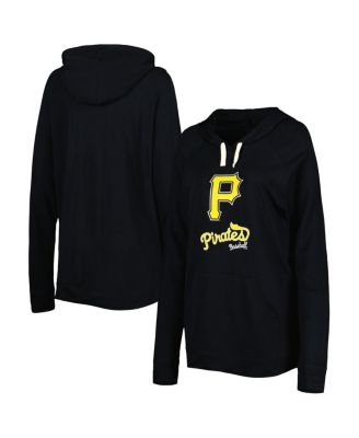 Women's Black Pittsburgh Pirates Pre-Game Raglan Pullover Hoodie
