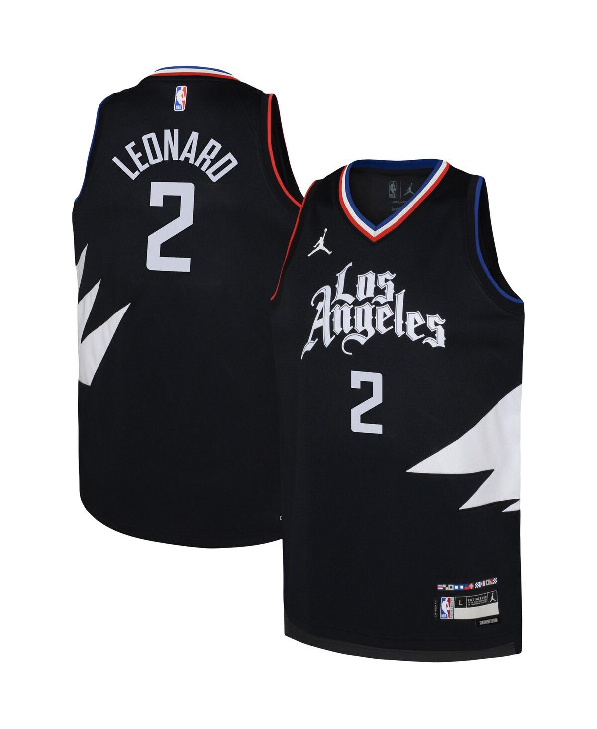 Big Boys and Girls Jordan Kawhi LeonardLa Clippers 2022/23 Swingman Jersey - Statement Edition - Black