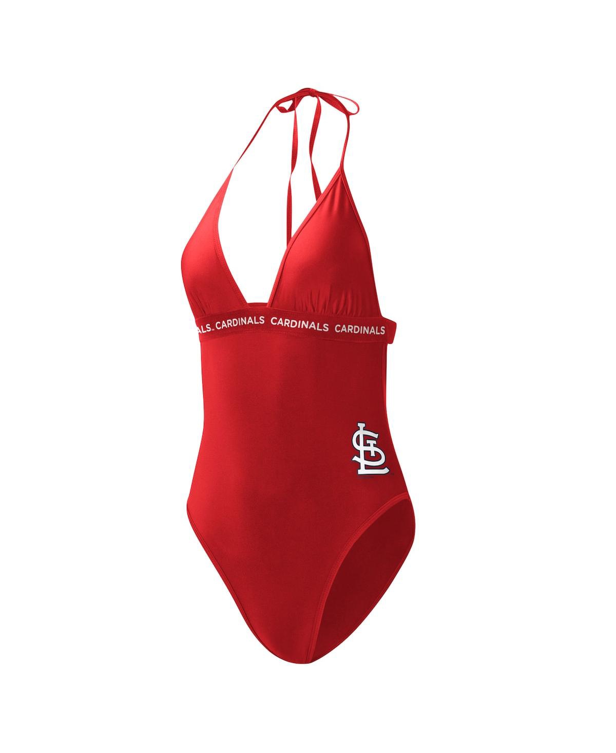 Shop G-iii 4her By Carl Banks Women's  Red St. Louis Cardinals Full Count One-piece Swimsuit