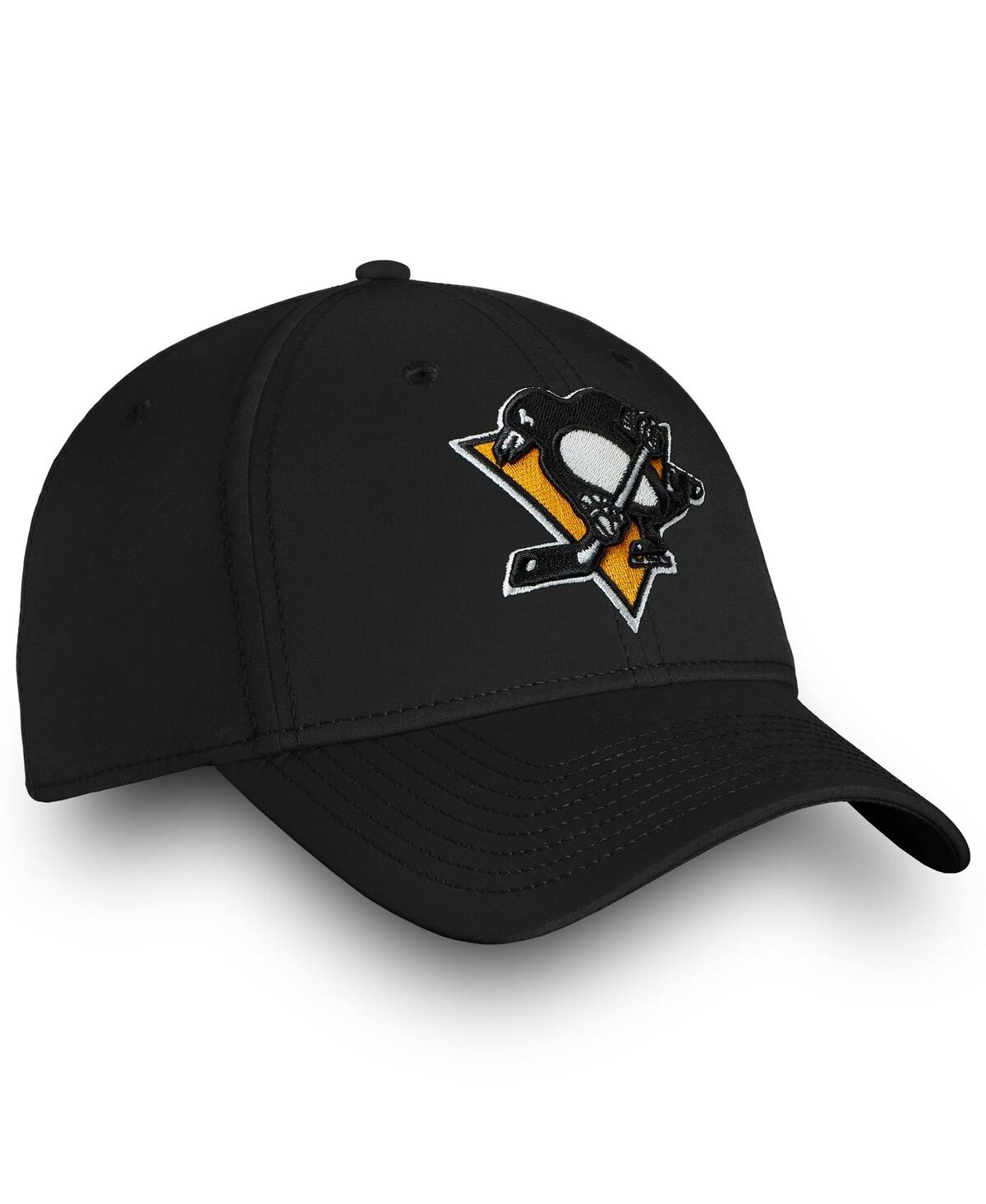 Fanatics Men's Black Pittsburgh Penguins Core Primary Logo Snapback Adjustable Hat In Black