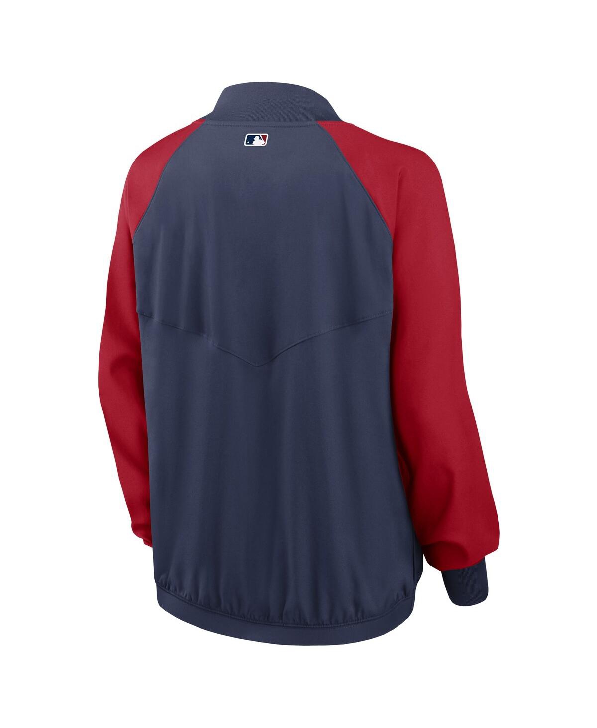 Shop Nike Women's  Navy Atlanta Braves Authentic Collection Team Raglan Performance Full-zip Jacket