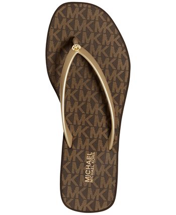 Michael Kors Women's Lilo Logo Wedge Flip Flop Sandals - Macy's