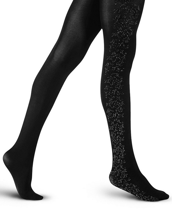 LECHERY Women's European Made Velvety Silk FloralDetail Tights Macy's