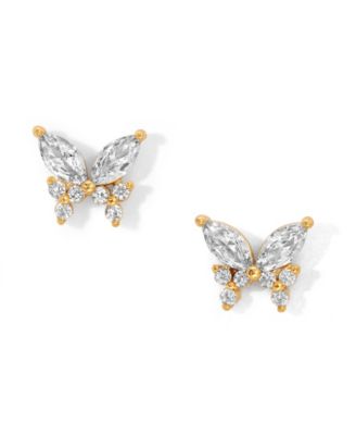”GIRLS CREW” Remember Me Butterfly Studs Girls Crew Faux Cubic Zirconia Remember Me Butterfly Stud