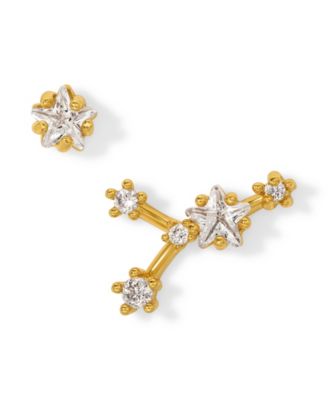Girls Crew Faux Cubic Zirconia Constellation Stud Earrings - Aries