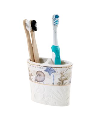 Antigua Starfish & Seashells Ceramic Toothbrush Holder