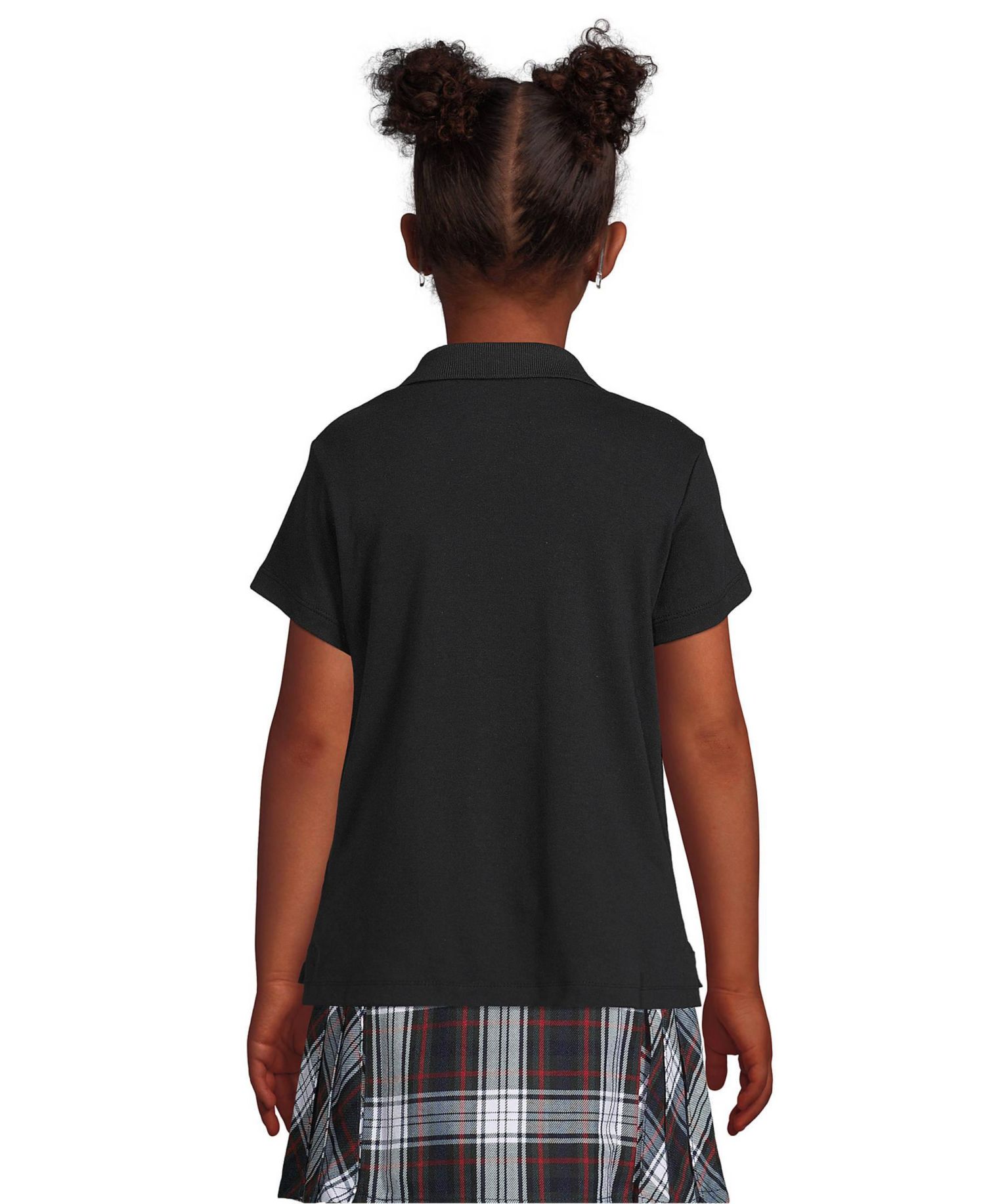 School Uniform Girls Short Sleeve Feminine Fit Interlock Polo Shirt
