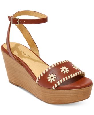 Jack Rogers - Women's Ferry Whipstitch Stacked Platform Wedge Sandals