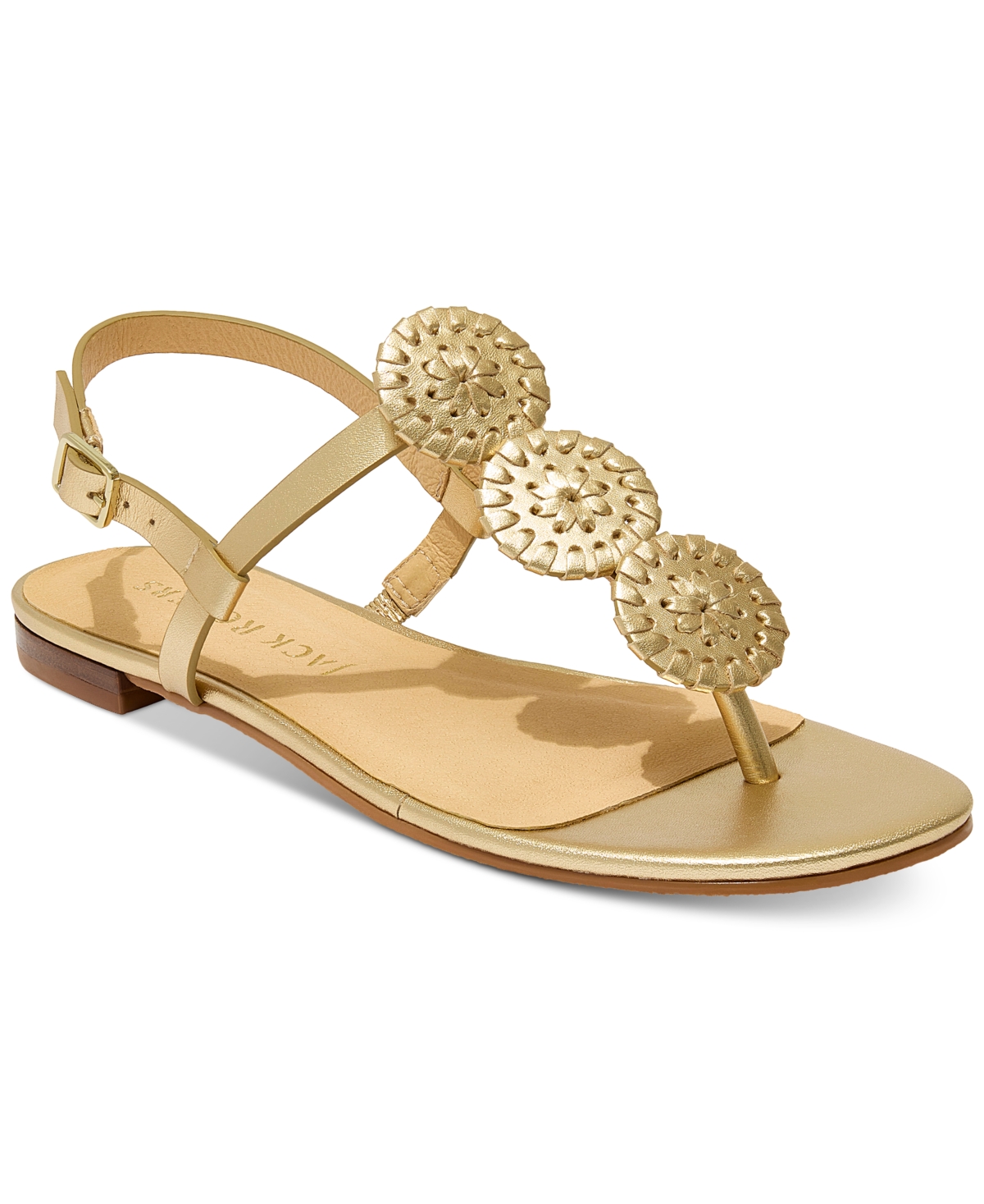 Shop Jack Rogers Women's Walsh Whipstitch Slingback Flat Sandals In Platinum