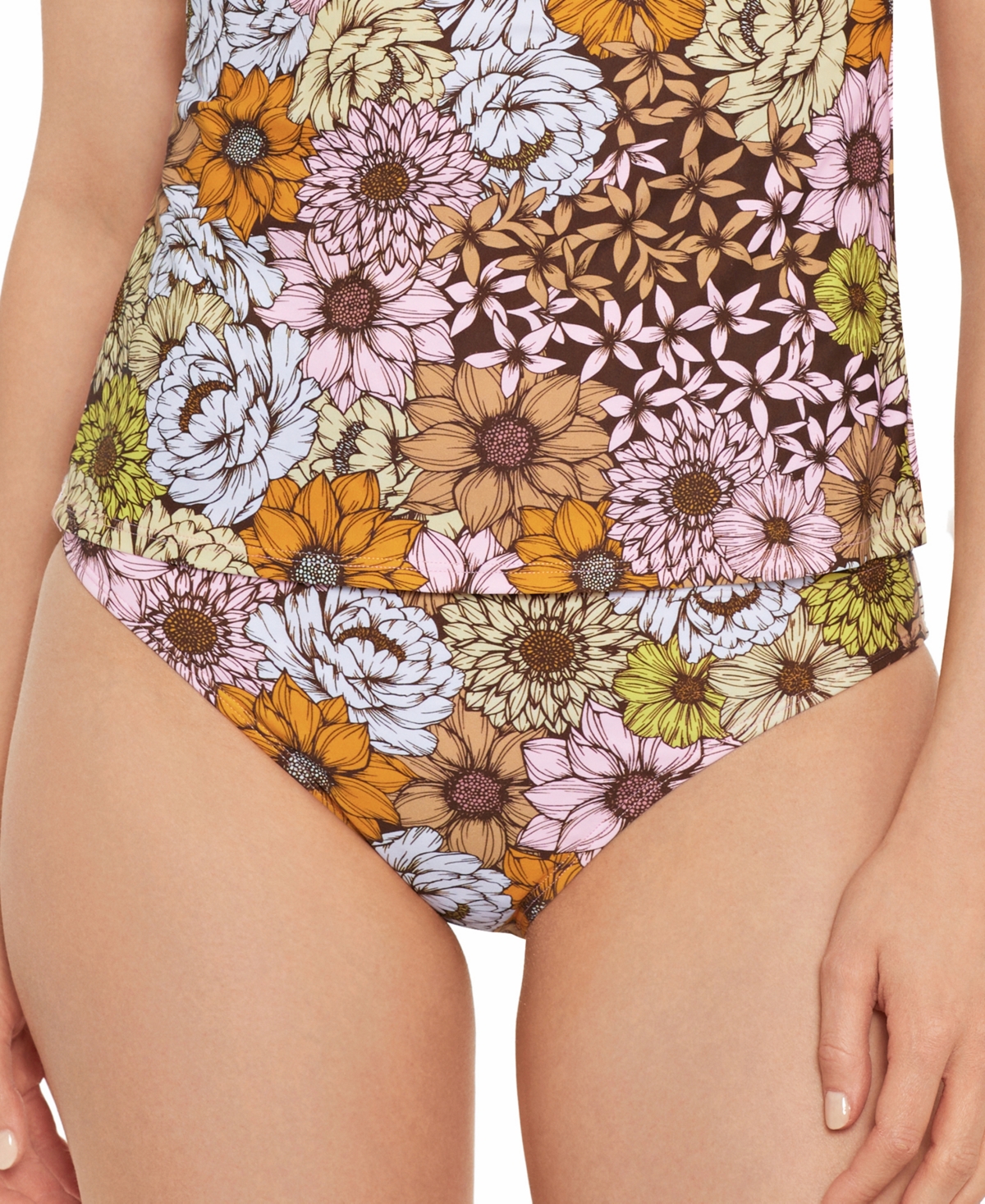 Salt + Cove Juniors' Cinched-back Hipster Bikini Bottoms, Created For Macy's In In The Groove