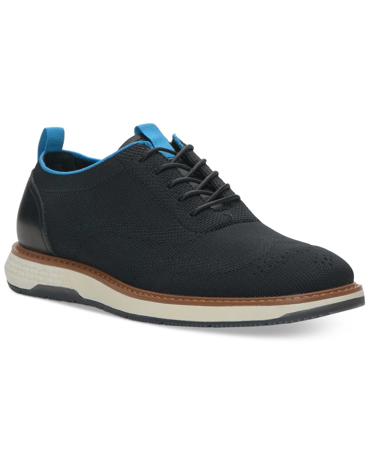Men's Staan Lace-Up Oxford Shoes - Black / Mediterean Blue