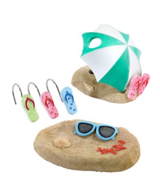 Beach Mode Flip-Flop Motif Printed 12-Pc. Shower Curtain Hooks