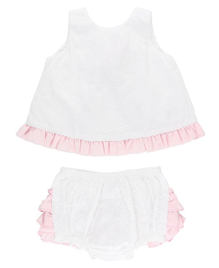 RuffleButts Baby Girls Swiss Dot Swing Top and Bloomer Set Macy's