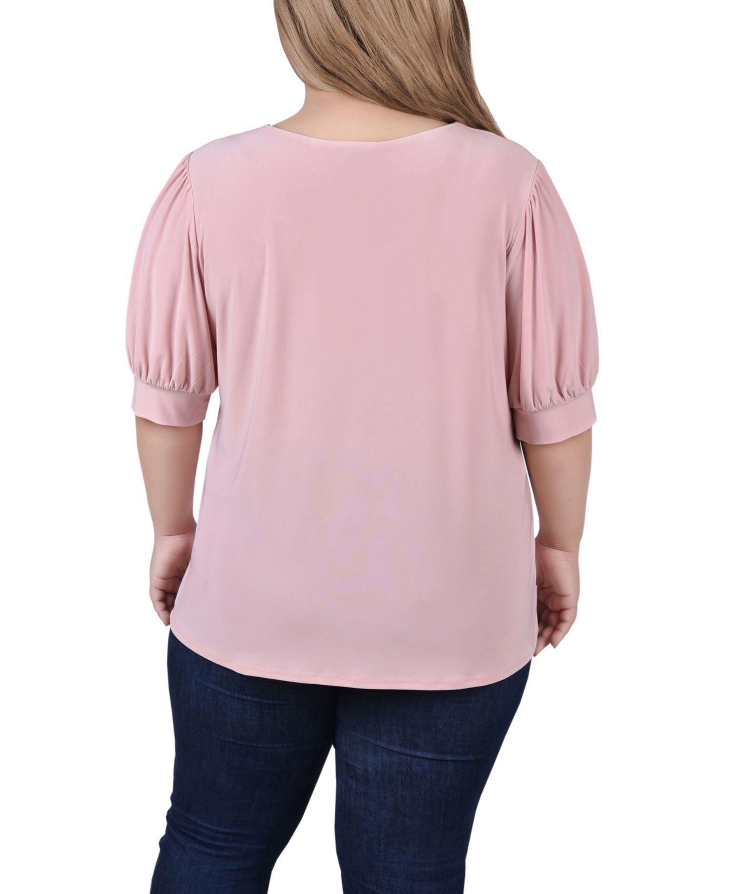 Petite Short Sleeve Balloon Sleeve Top