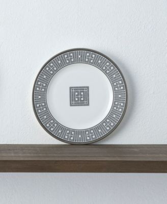 Infinity Graphite 4 Piece Bread Butter/Appetizer Plate Set, Service for 4