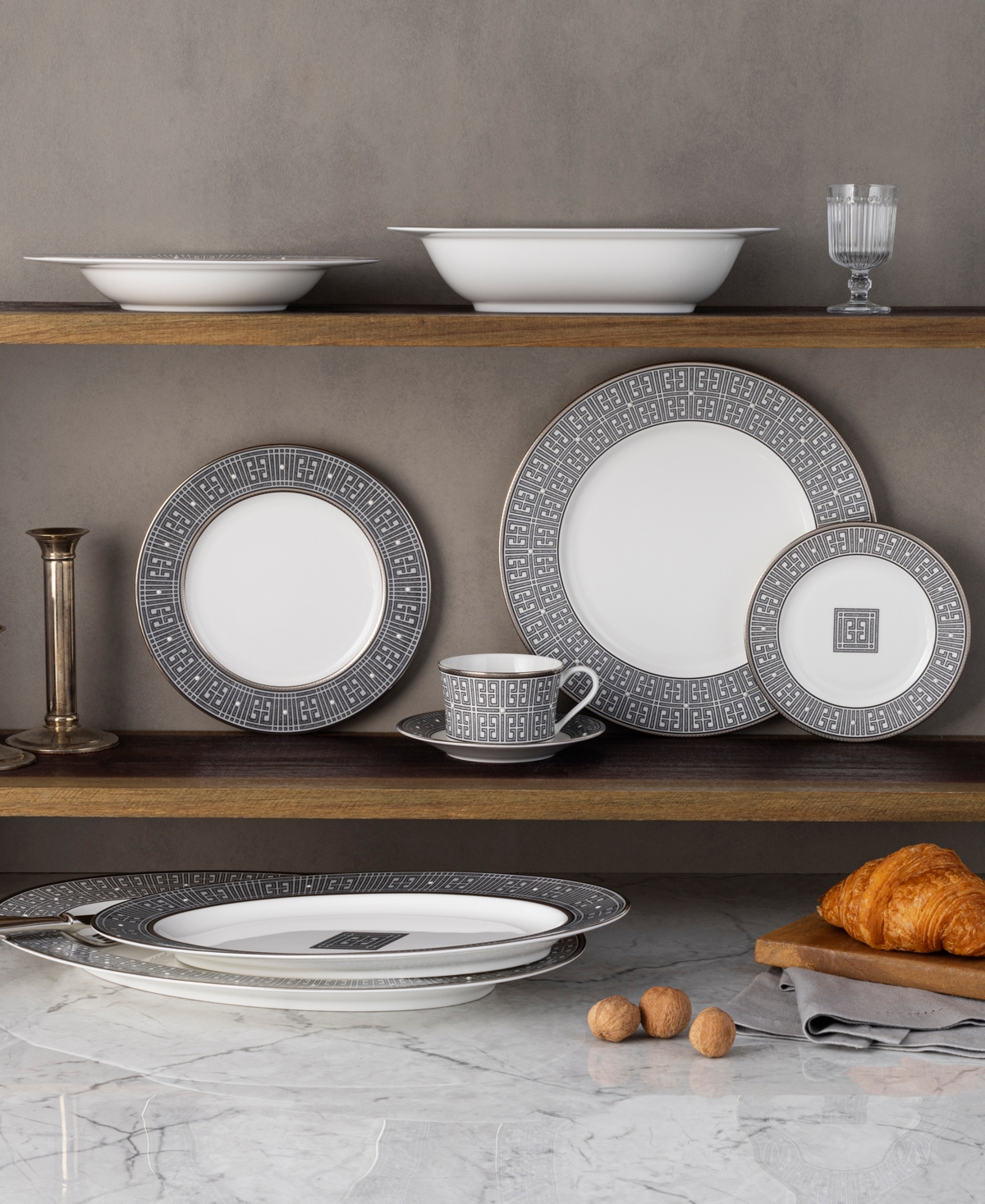 Noritake Infinity Graphite Oval Platter, 14" In Graphite