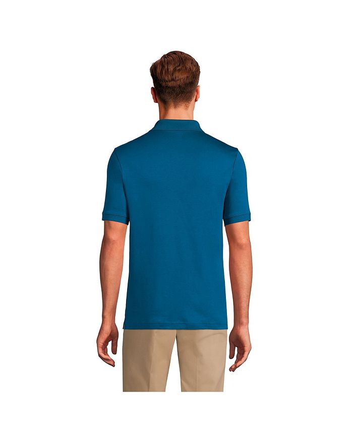Lands' End Men's Tall Short Sleeve Super Soft Supima Polo Shirt - Macy's