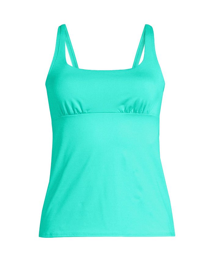 Lands' End Women's DD-Cup Square Neck Underwire Tankini Swimsuit