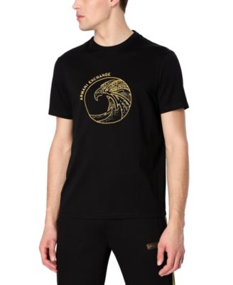 A|X Armani Exchange - Men's Metallic Embroidered Eagle Short-Sleeve Crewneck T-Shirt