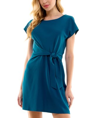 City Studios - Juniors' Round-Neck Dolman-Cap-Sleeve Dress