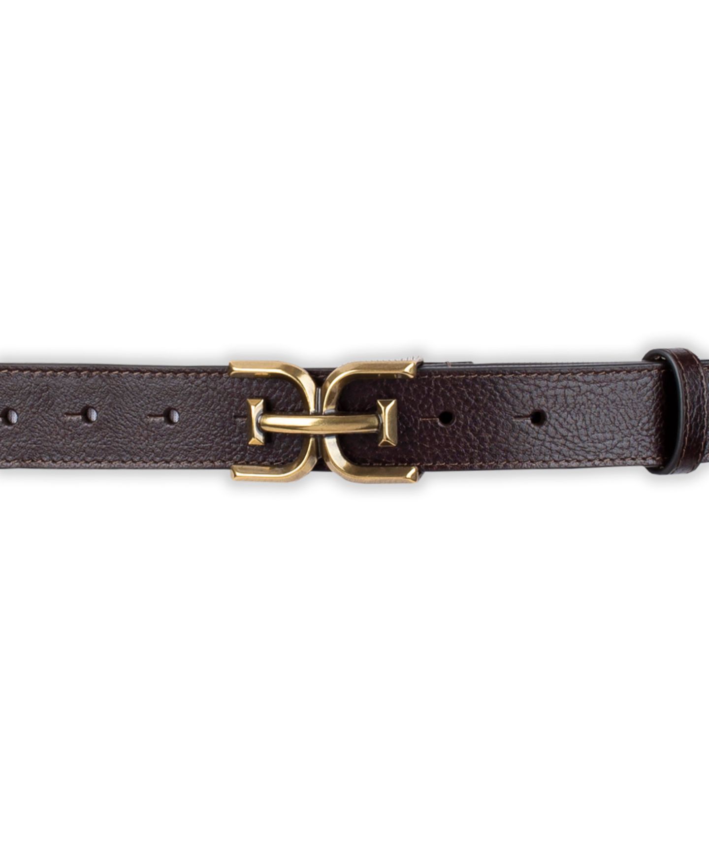 Женский ремень Sam Edelman Slim Double-E Plaque Buckle, цвет: Коричневый — фото 5