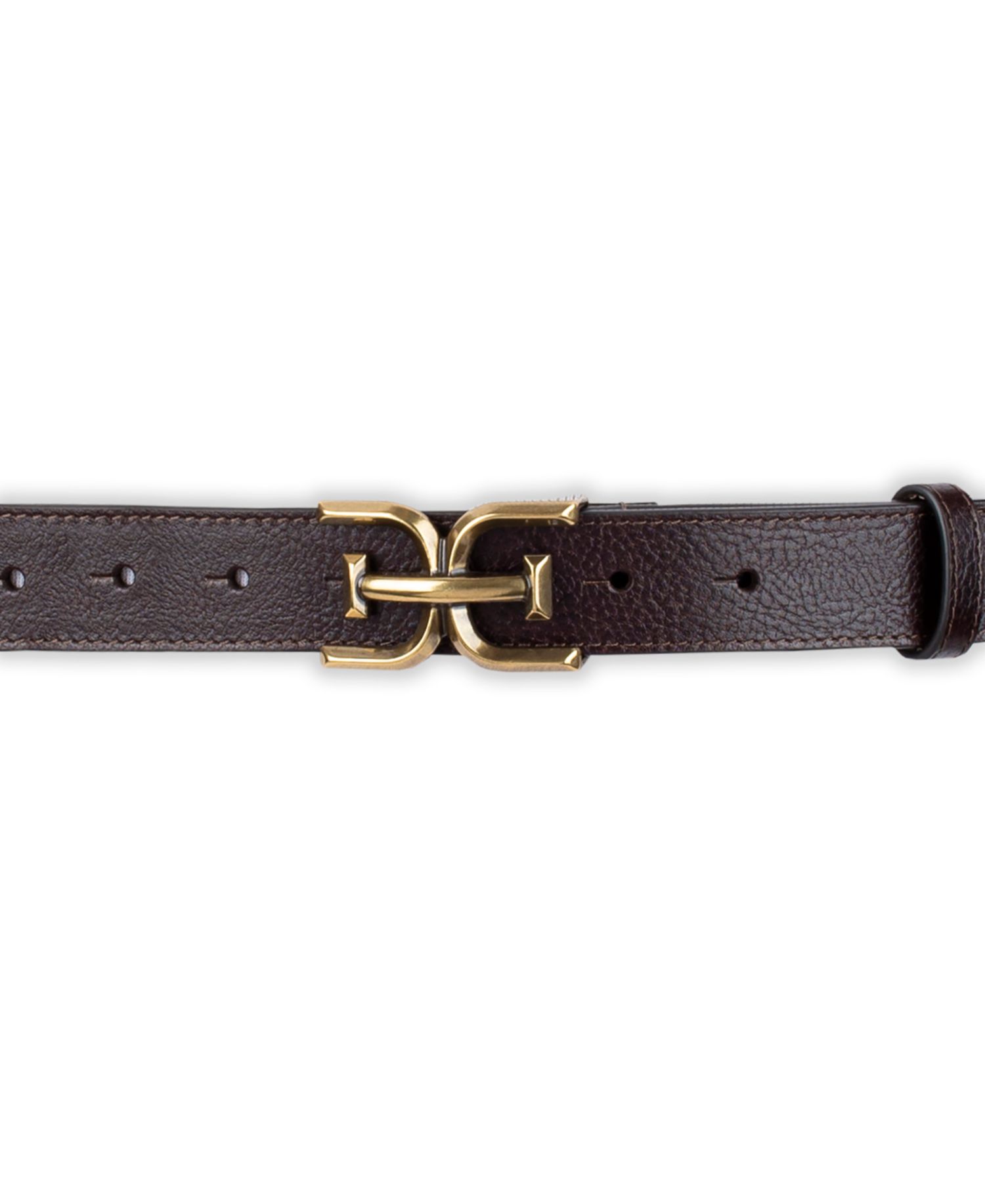 Women's Slim Double-E Plaque Buckle Belt