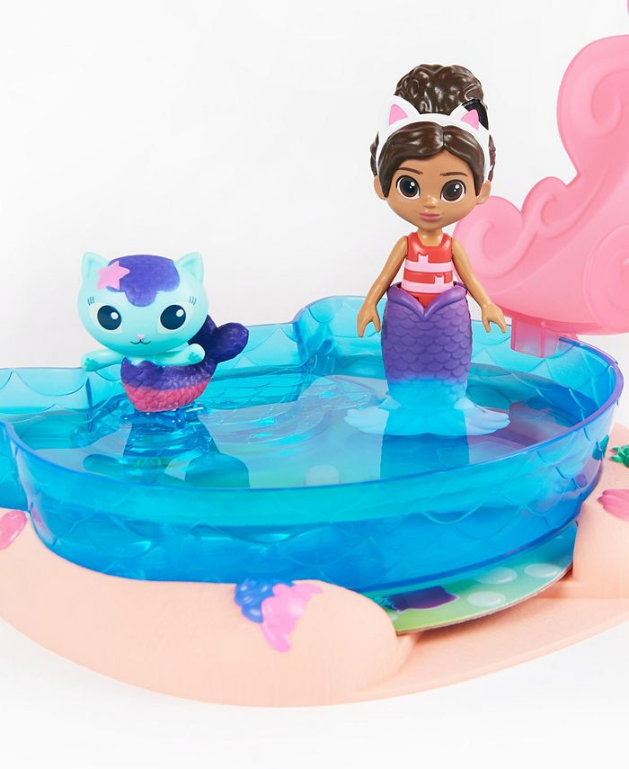 Gabby's Dollhouse Purr-ific Pool Playset with Gabby and MerCat Figures ...