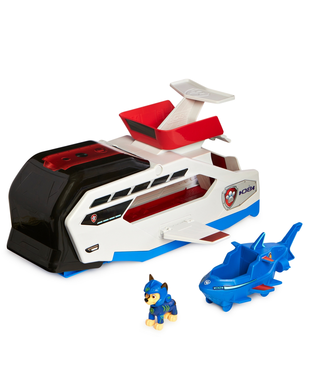 Paw Patrol Aqua Pups Whale Patroller Team Vehicle with Chase Action Figure