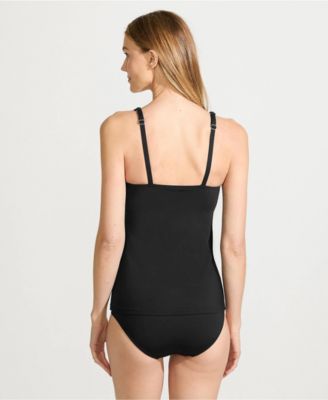 Women's DDD-Cup Square Neck Underwire Tankini Swimsuit Top Adjustable Straps