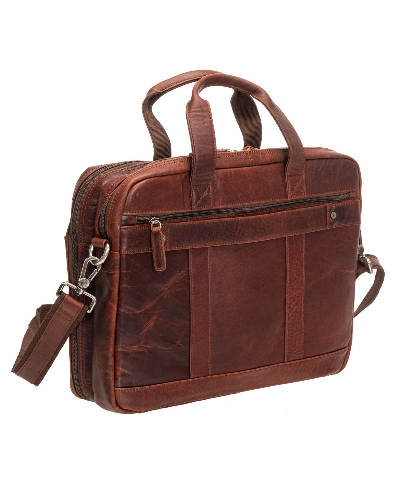 Men's Buffalo Double Compartment Briefcase for 15.6" Laptop and Tablet
