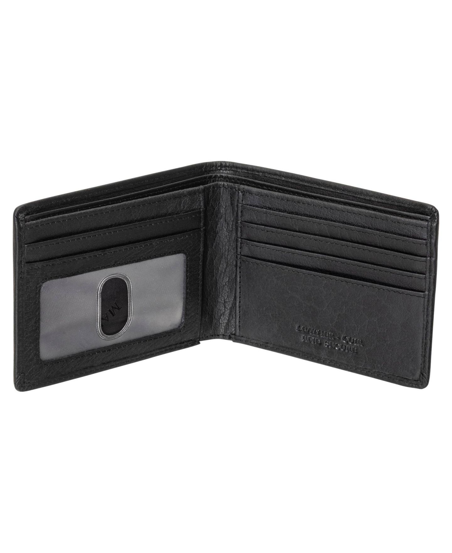 Мужской кошелёк Mancini Buffalo RFID Secure Billfold Wallet, цвет: Чёрный — фото 3