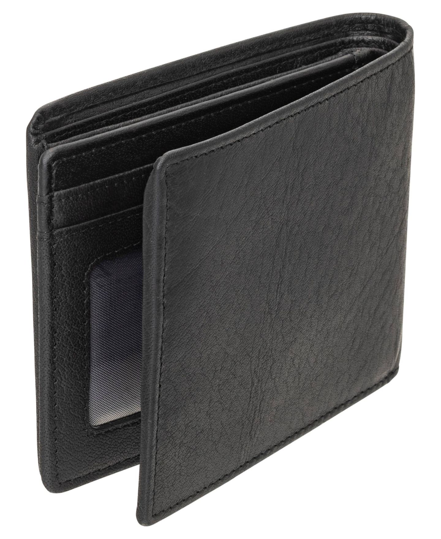 Мужской кошелёк Mancini Buffalo RFID Secure Center Wing Wallet with Coin Pocket, цвет: Чёрный — фото 2