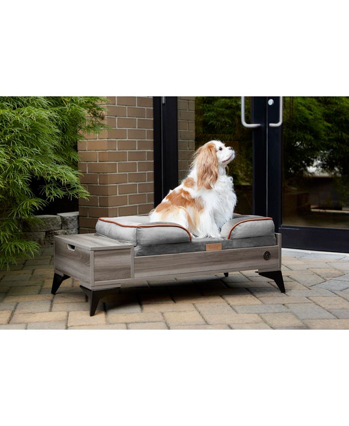 TailZzz Wyatt Wooden Pet Bed with Mattress Small to Medium Pet Bed