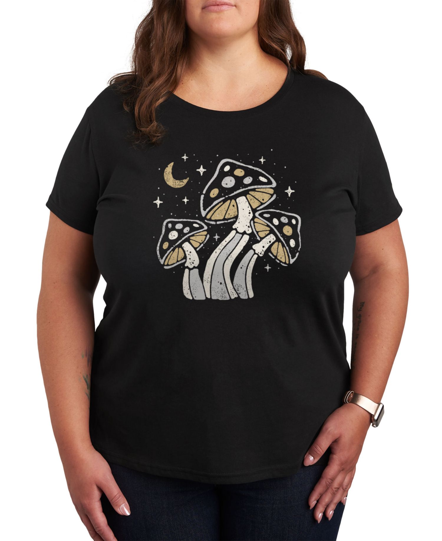 Trendy Plus Size Mushrooms Graphic T-shirt
