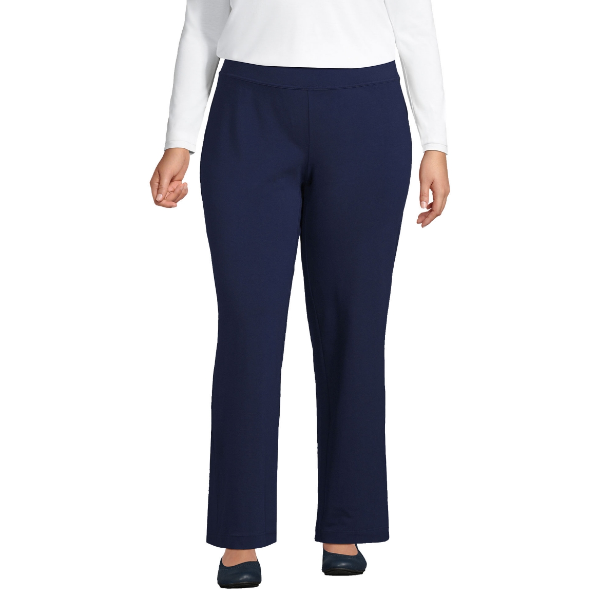 Plus Size Starfish Mid Rise Straight Leg Pants - Deep sea navy
